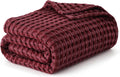 Bedsure Cooling Cotton Waffle King Size Blanket - Lightweight