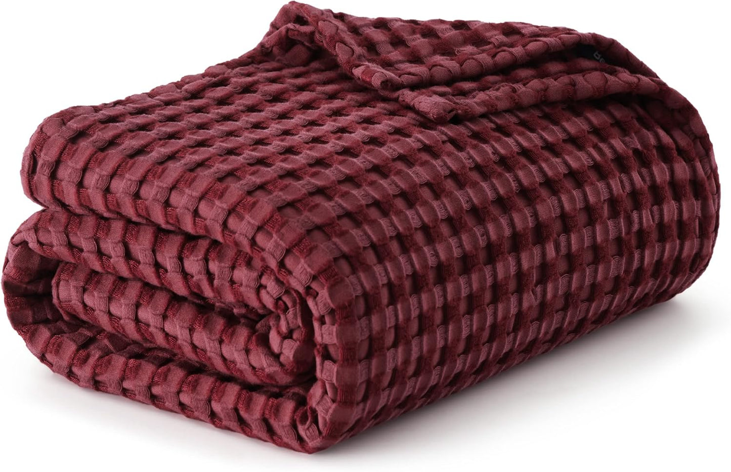 Bedsure Cooling Cotton Waffle King Size Blanket for Hot Sleepers