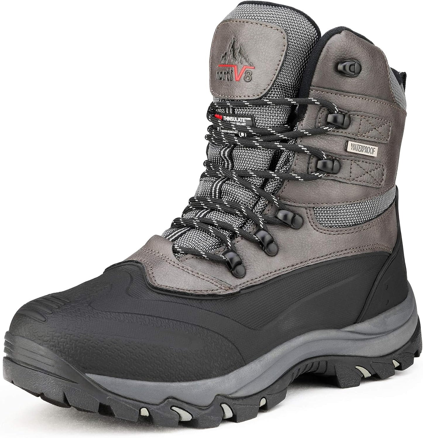 NORTIV 8 Men's Insulated Waterproof Construction Snow Boots