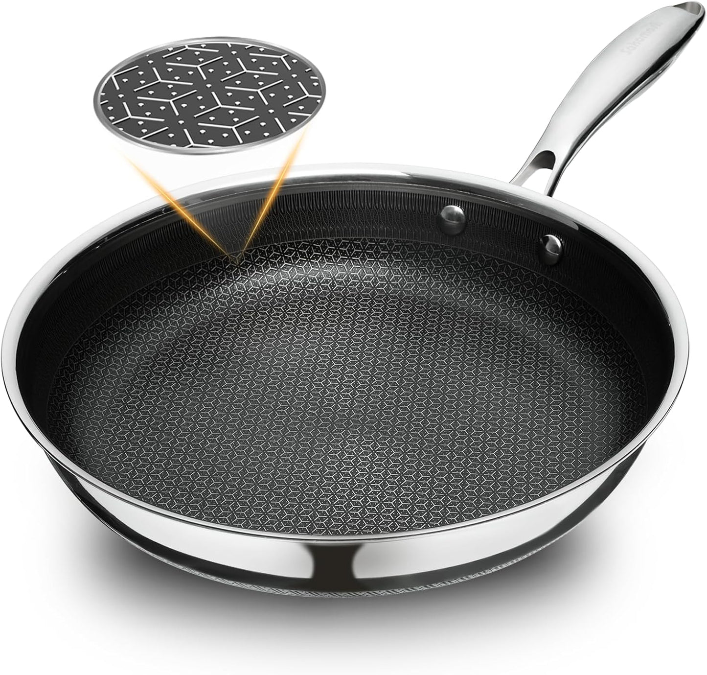11 Non Stick Frying Pan with Durable Ceramic Coating for Cooking