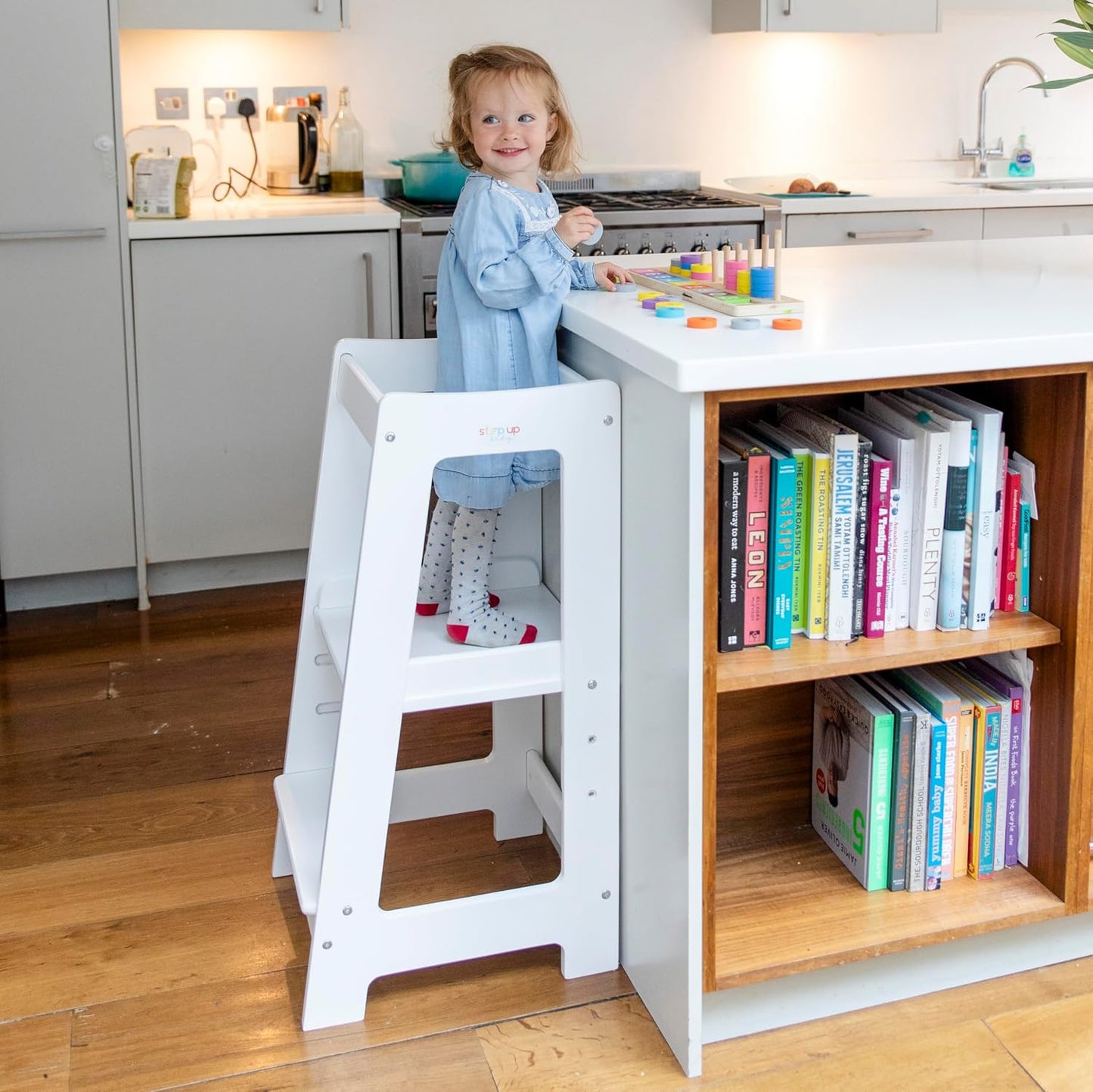 Stepup Baby Toddler Step Stool - Adjustable Height Helper