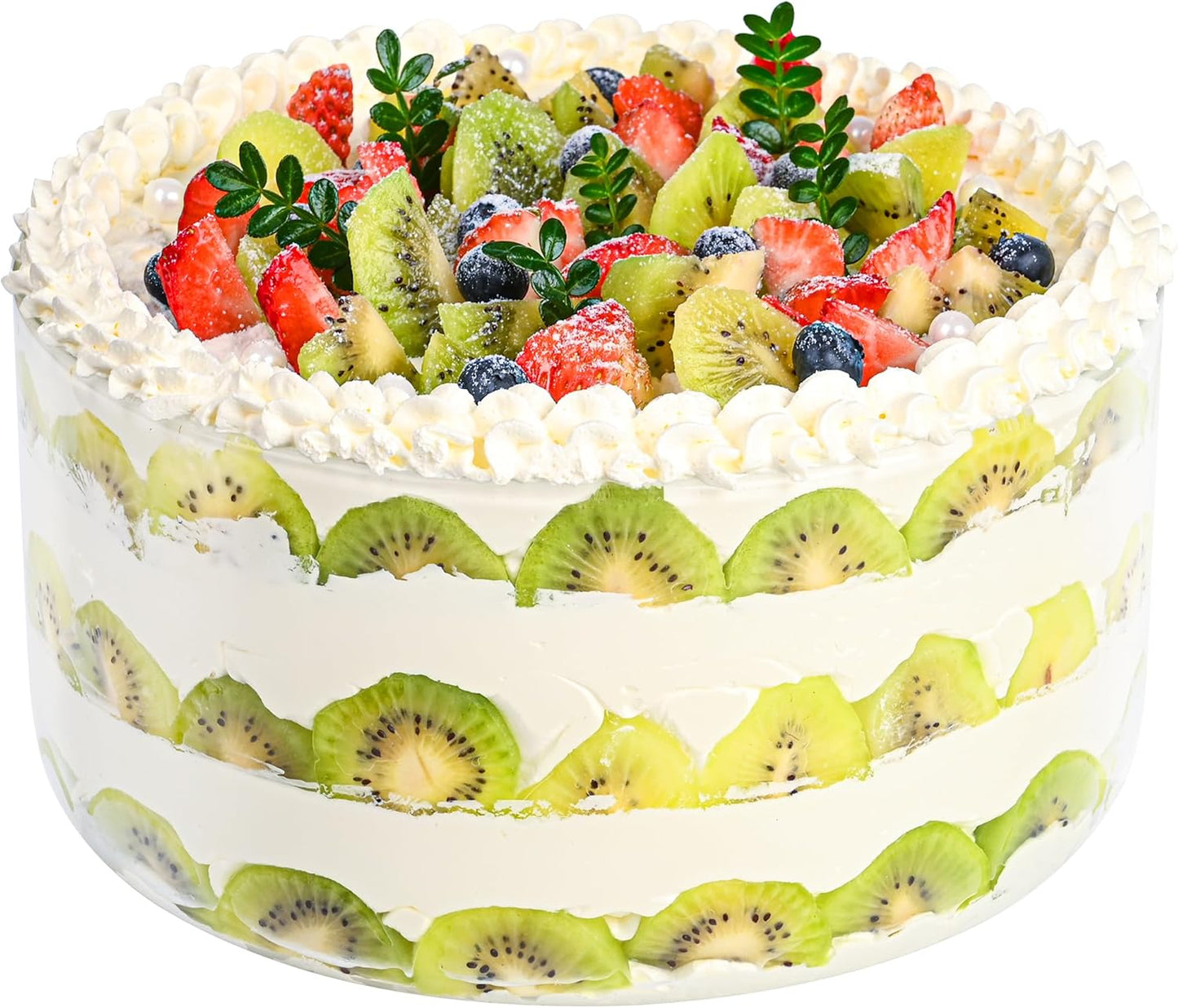 Glass Trifle Bowl for Salad, Cake, and Dessert Serving