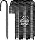 12 Inch Rebar J Hook Ground Stakes 32-Pack - Heavy Duty Galvanized