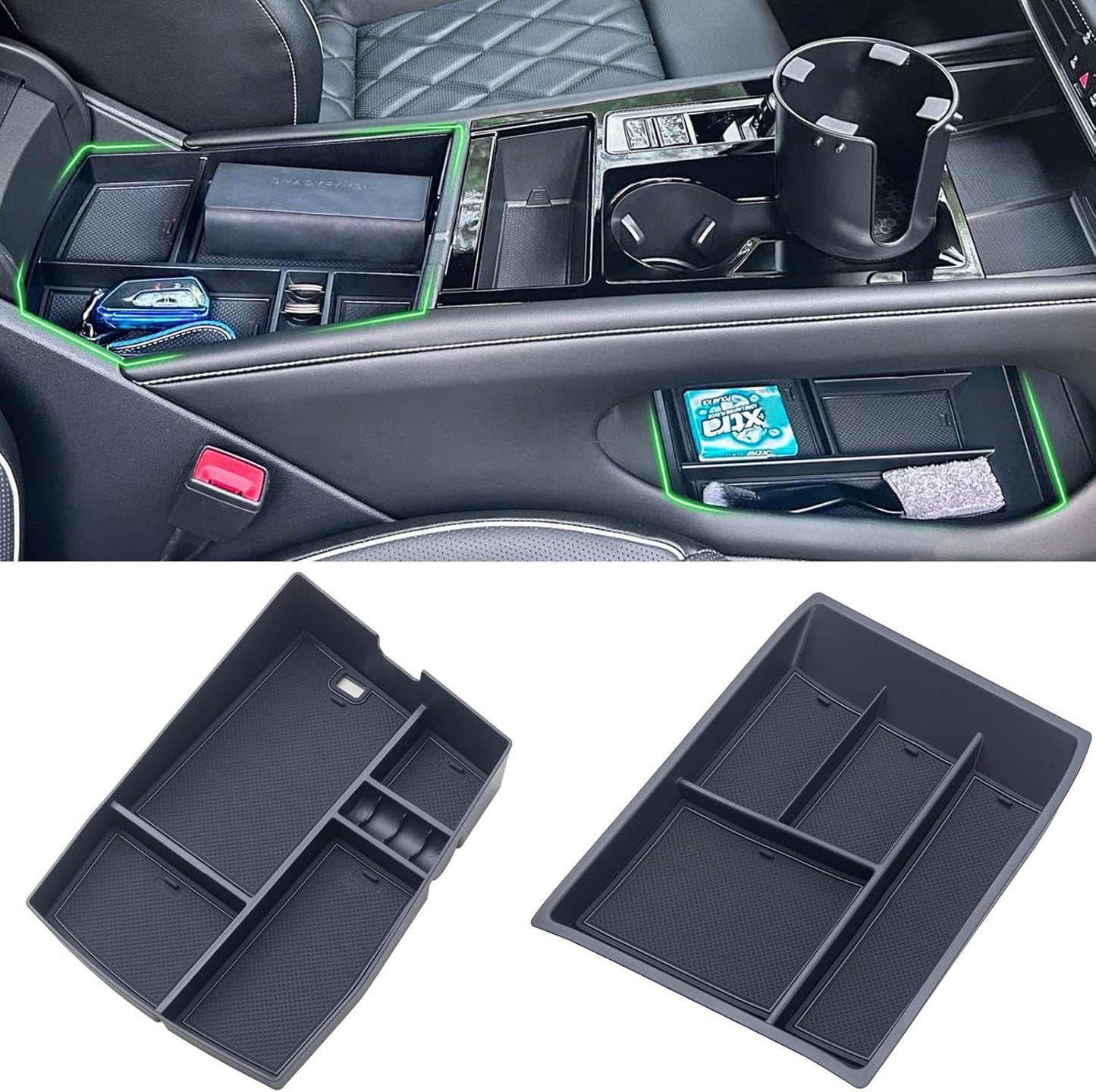 TOPINSTALL Console Trays for 2024 2025 VW Atlas Accessories