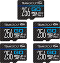 TEAMGROUP GO Card 256GB 5-Pack Micro SDXC UHS-I U3 V30 - Fast 4K