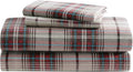 Eddie Bauer Mont Lake Plaid Flannel Sheet Set, Full - Cozy Winter