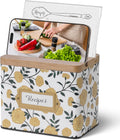 Cabbrix Recipe Box with 50 Cards and Dividers for Organizing