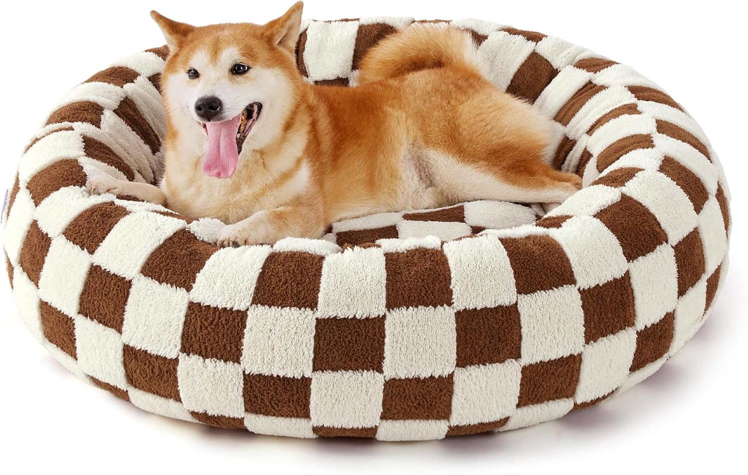 LE SURE Donut Large Dog Bed for Indoor Anti-Anxiety Comfort