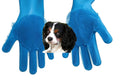 Pet Grooming Gloves - Hair Removal and Bathing Shampoo Gloves in Blue