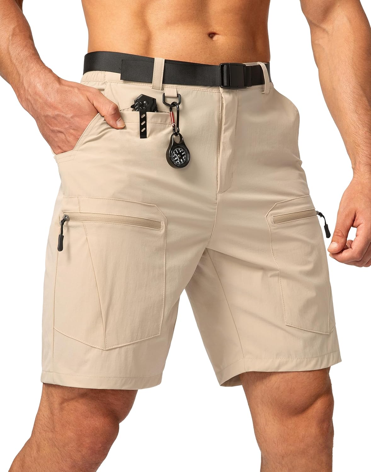 Men's Hiking Cargo Shorts Quick Dry Tactical Multi Pocket Gear