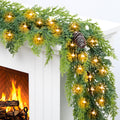 6Ft Prelit Christmas Garland with Light - Realistic Greenery