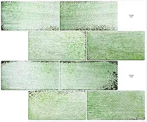 Premium Backsplash Tile for Kitchen by Artemuro - Grunge Aqua