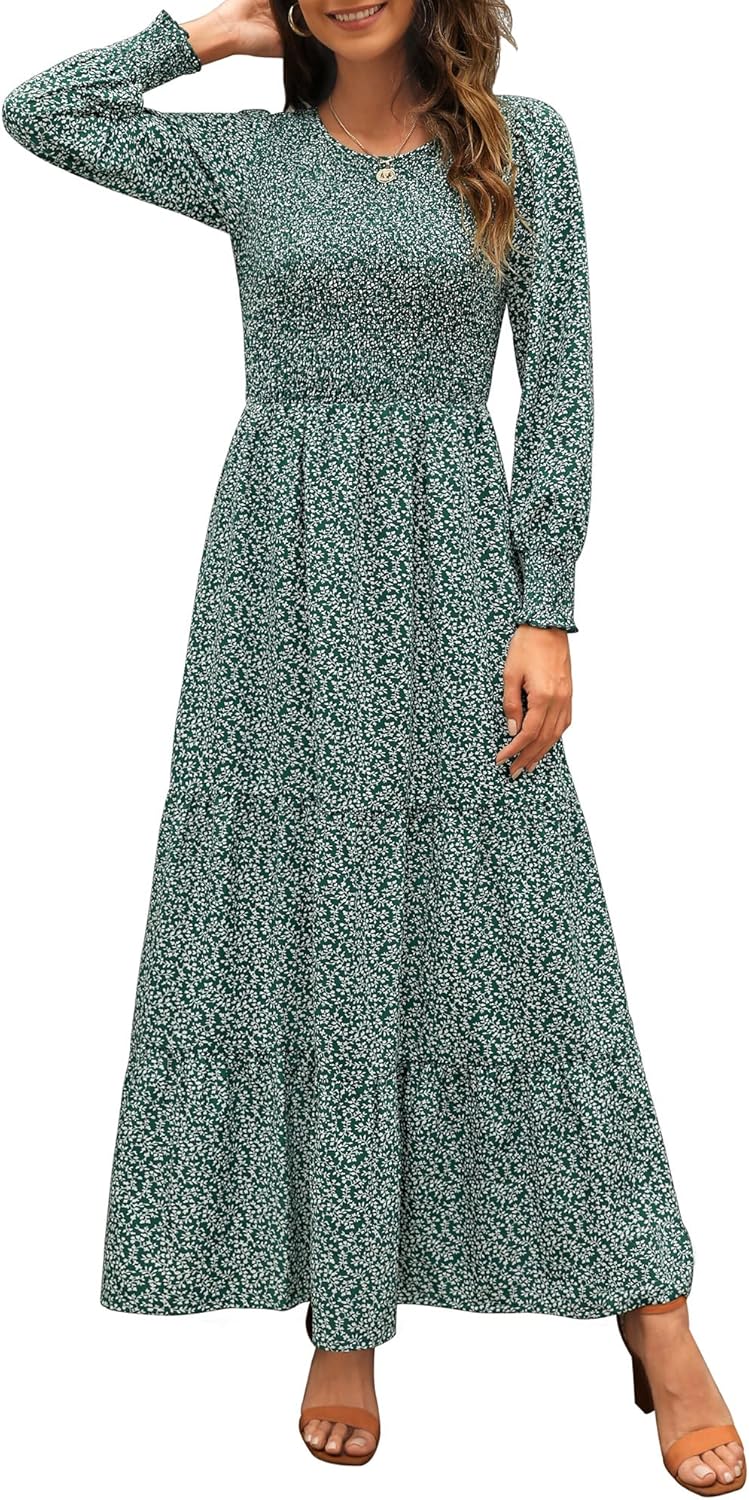 Annebouti Women's Fall Casual Long Sleeve Maxi Dress Review