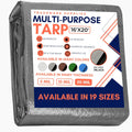 Large Waterproof Tarp - Heavy Duty 20 Mil Thick Poly Tarpaulin