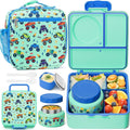 Kids Bento Lunch Box with 8.5 OZ Thermos - Complete School Set