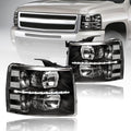 LED DRL Headlights Assembly fit 07-13 Chevy Silverado - Clear