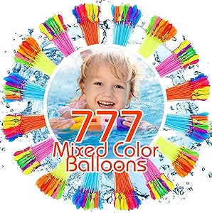 Quick Fill Water Balloons for Kids - 777 Self Sealing Fun