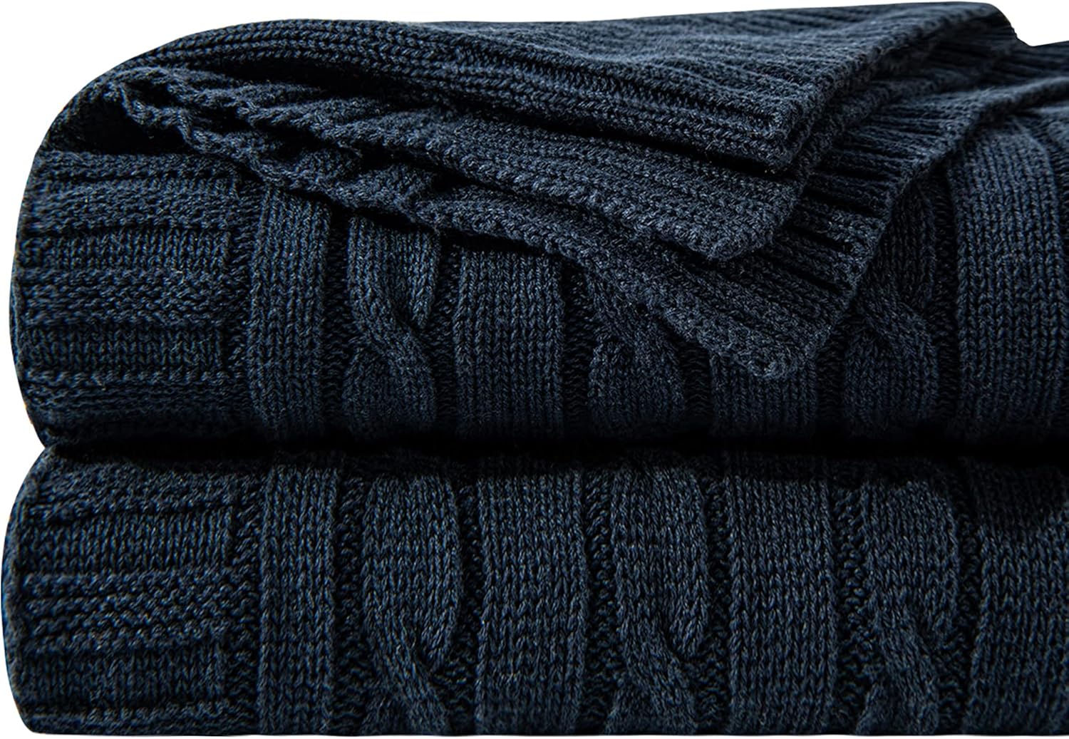 NTBAY 100% Pure Cotton Oversize Cable Knit Throw Blanket