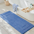 Blue Bathroom Rugs Non Slip 24 in x 59 in - Ultra Absorbent Bath Mat