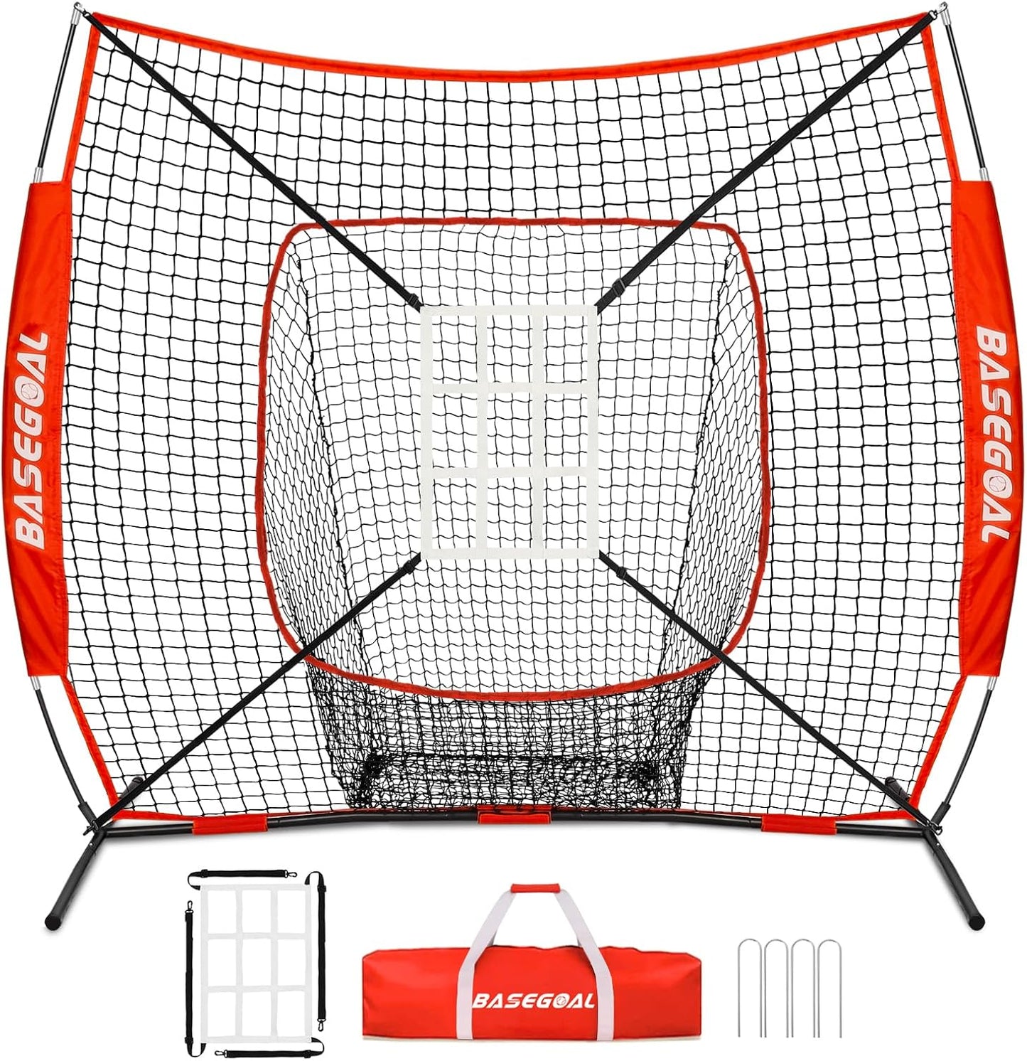 6ft 6in Baseball Softball Practice Net for Hitting and Pitching