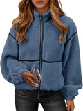 KIRUNDO Sherpa Fleece Jacket Women - Cozy Oversized Teddy Coat
