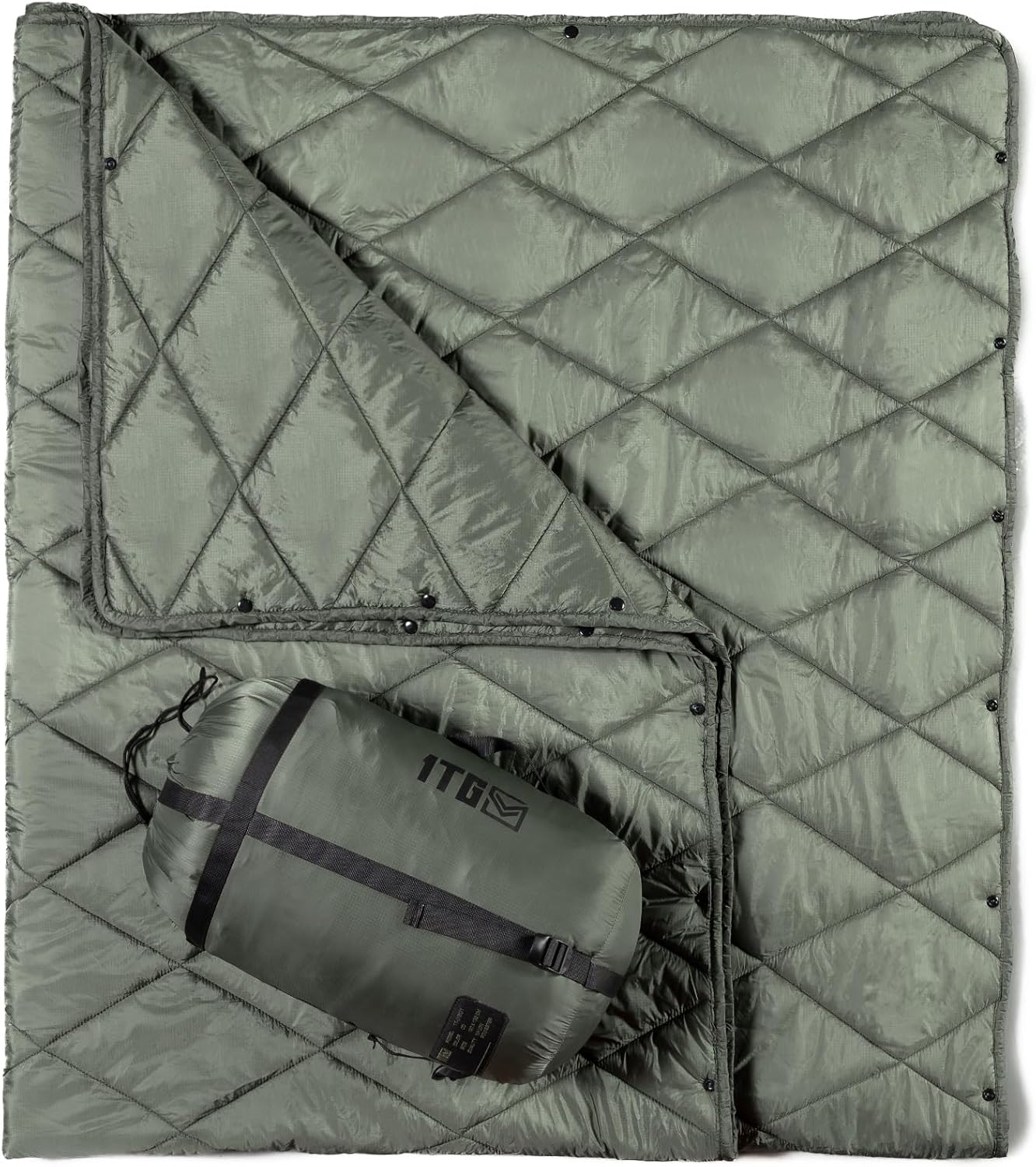 1TG Tactical Puffy Camping Blanket - Ultra Warm & Lightweight
