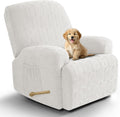 Porcelain White Recliner Chair Cover 4-Piece Stretch Slipcover