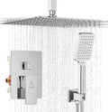 Shower System Modern Rain 8 in Brass Faucet Set - High Pressure