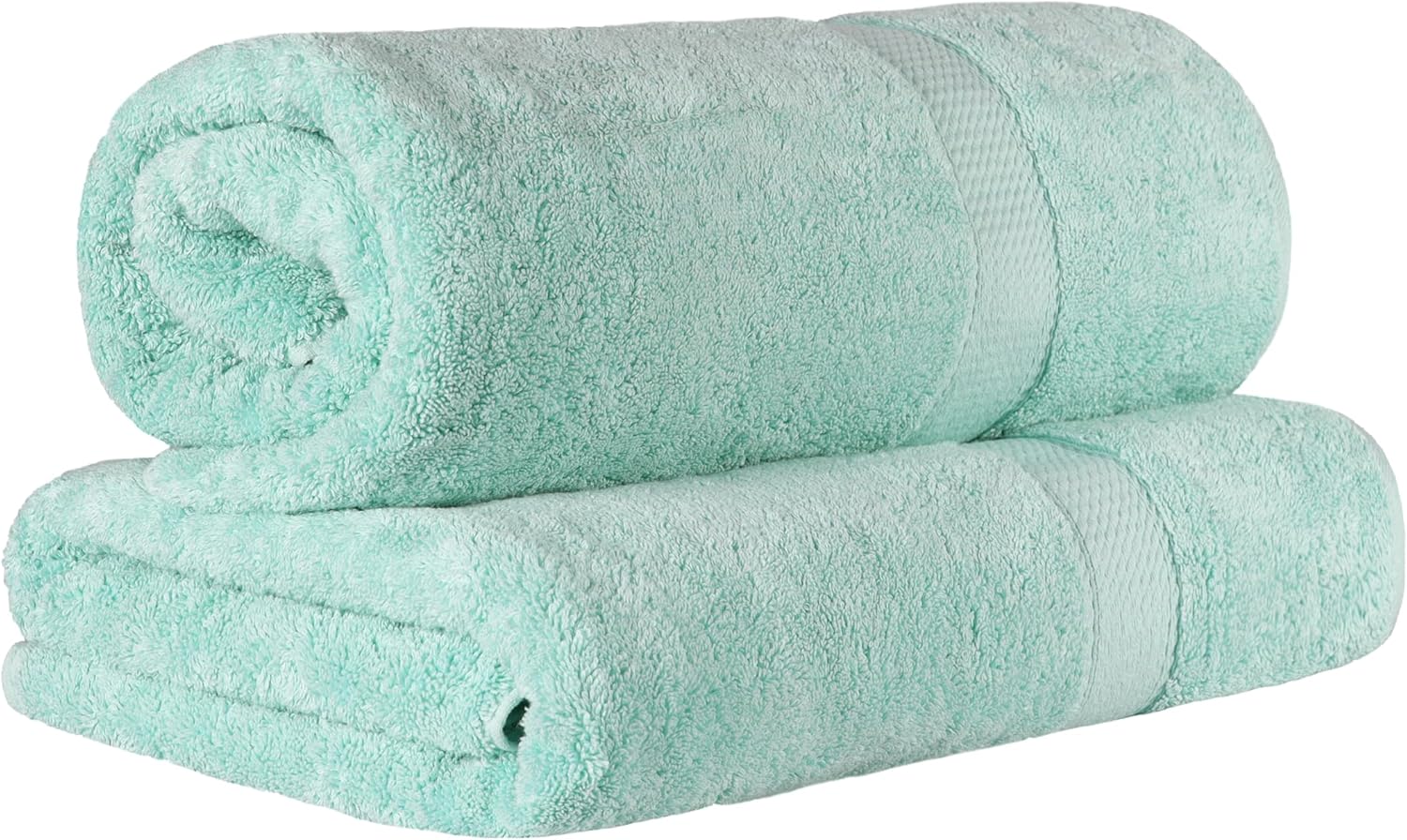 Superior Egyptian Cotton Pile Bath Sheet Set of 2 - Sea Foam