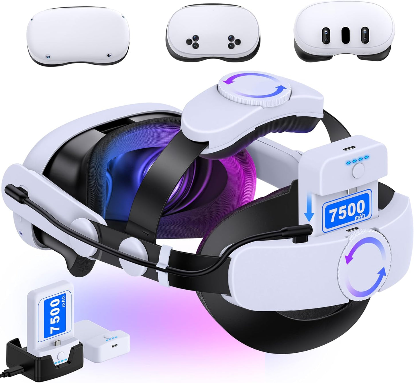 Kawaye Comfort Head Strap with 2X75000mAh Battery Packs