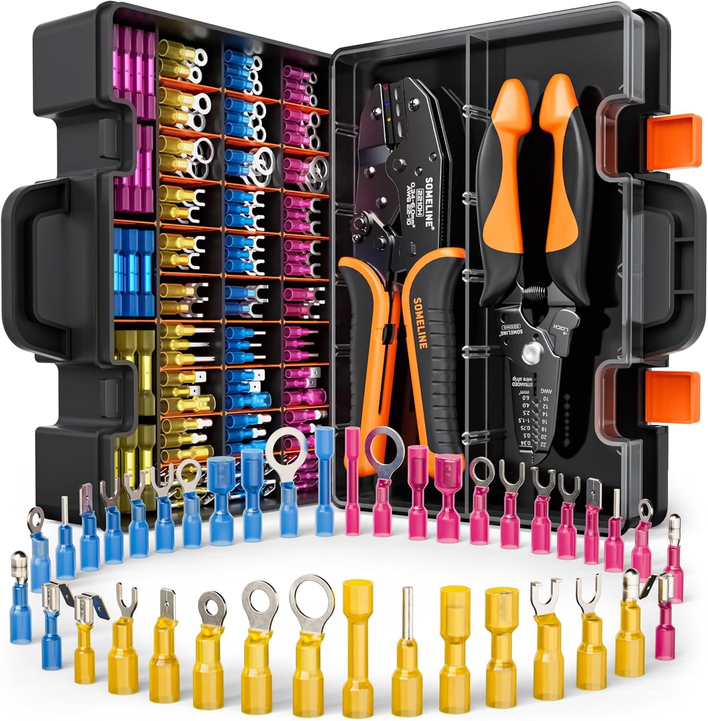 SOMELINE Crimping Tool for Heat Shrink Connectors - 39 Sizes
