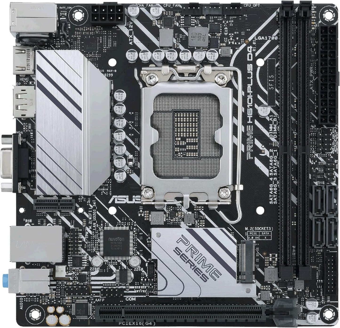 ASUS PRIME H610I-PLUS D4 Mini ITX Motherboard for 12th Gen Intel