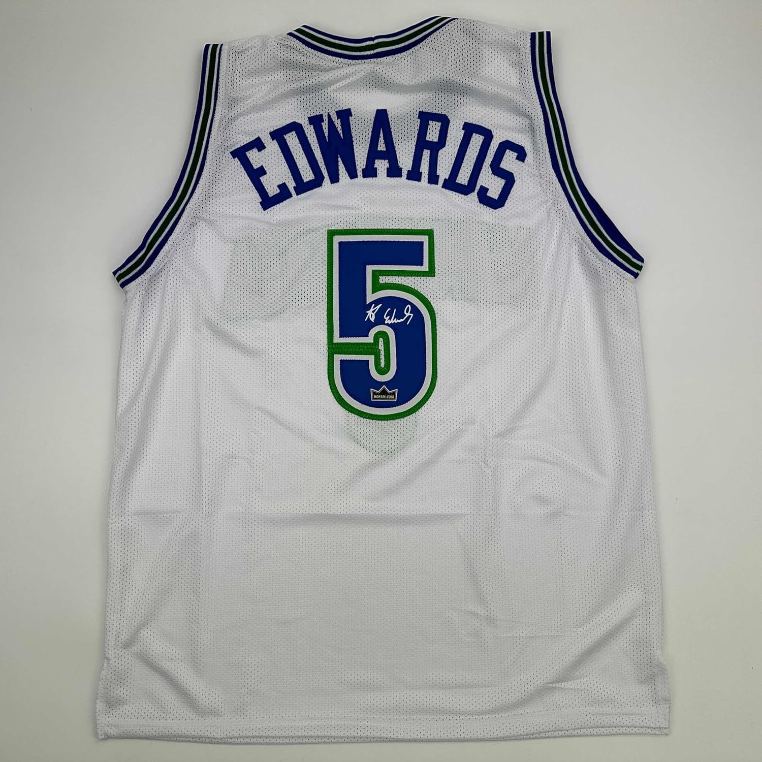 Facsimile Autographed Anthony Edwards Retro Basketball Jersey XL