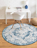 Unique Loom Sofia Collection Area Rug - Salle Garnier 7 ft 1 in Round