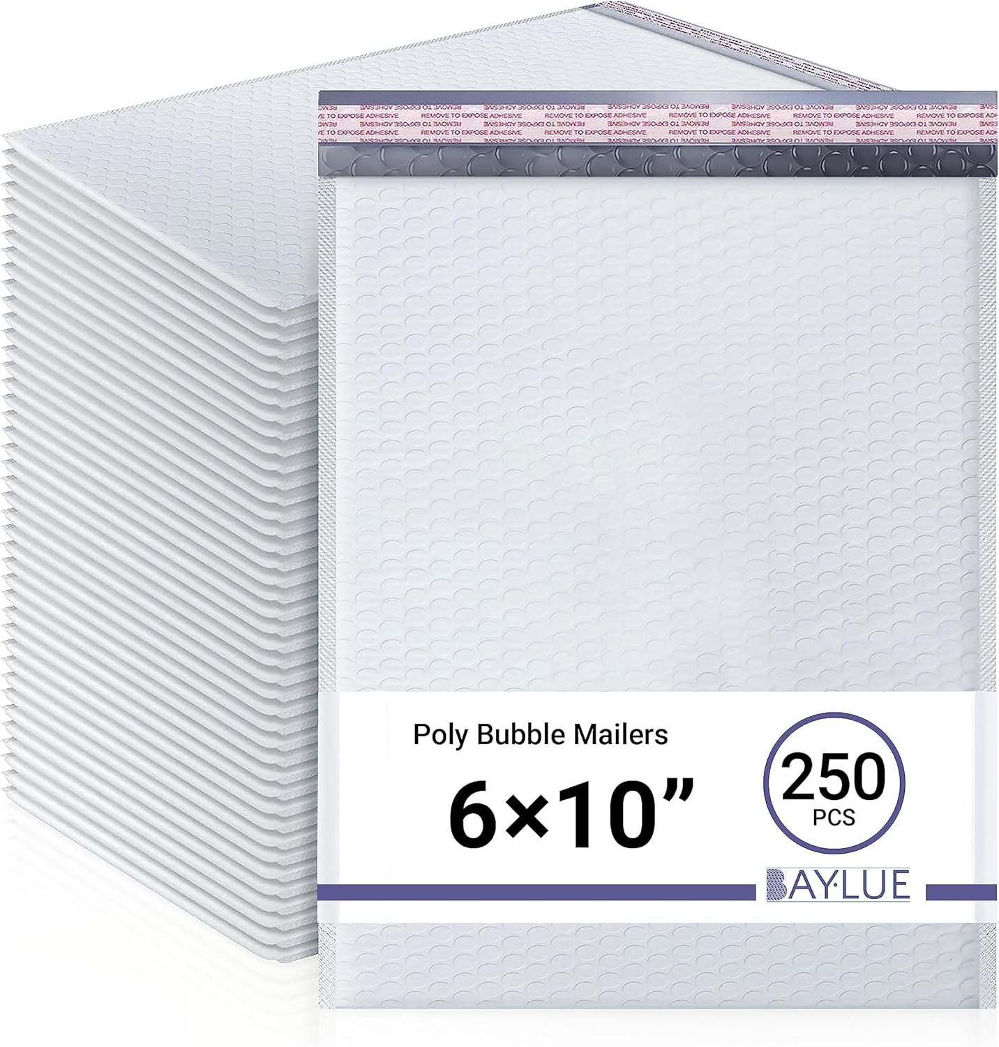 White Small Poly Bubble Mailers 6x10 inch for Safe Shipping