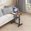 Overbed Laptop Table with Wheels and Tilt - Adjustable Mobile Desk