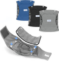 Male Dog Belly Bands Pack of 3 with Removable Pads - Gray Lining