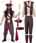 Mens Caribbean Pirate Costume - Rustic Sea Captain Outfit Spooktacular