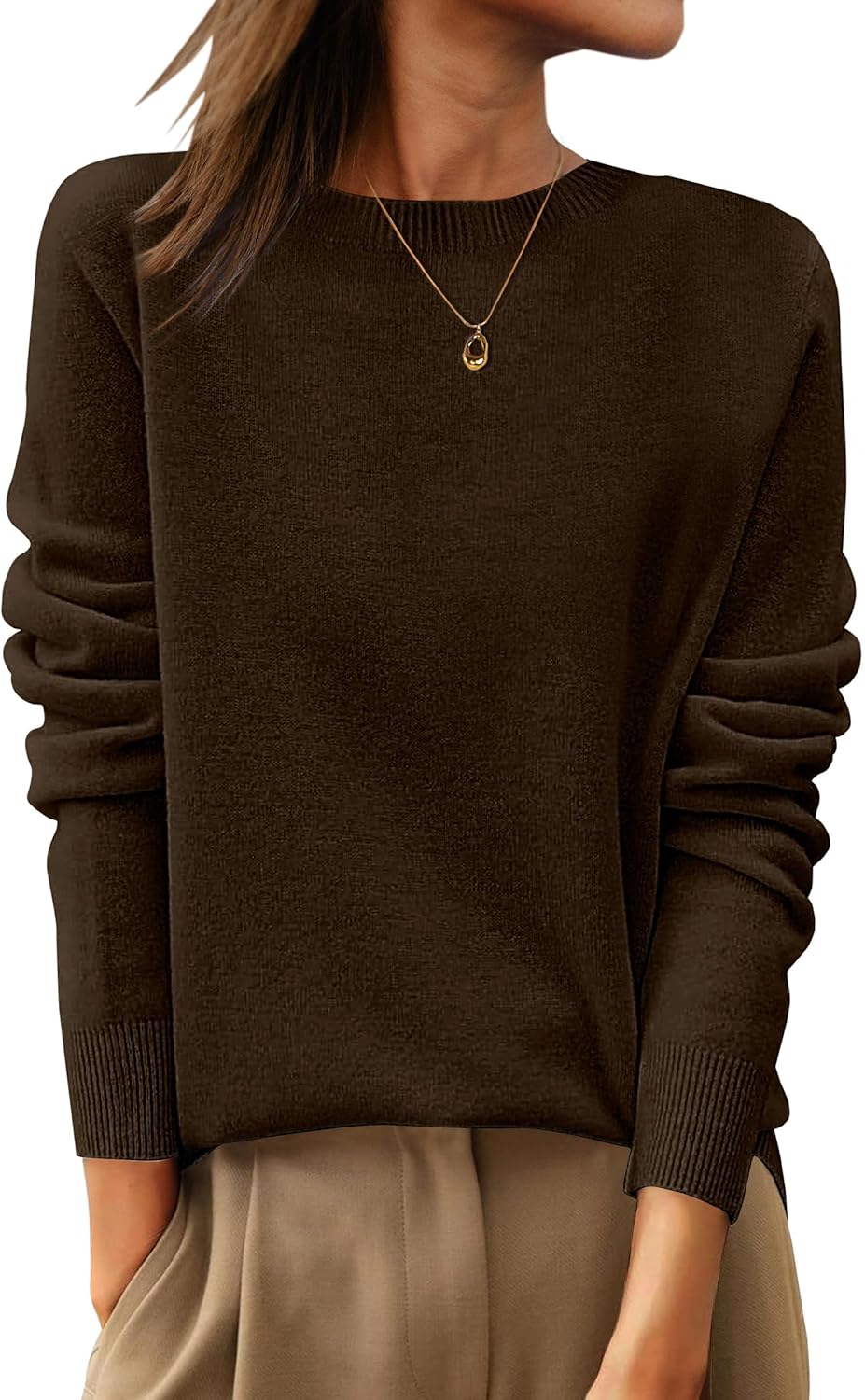 Wool Sweaters for Women: Classic Crewneck Long Sleeve Style