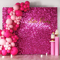 Hot Pink Shimmer Wall Backdrop - 36pc Sequin Panel Set