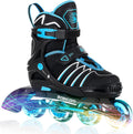 Adjustable Inline Skates with Full Light Up Wheels - Outdoor