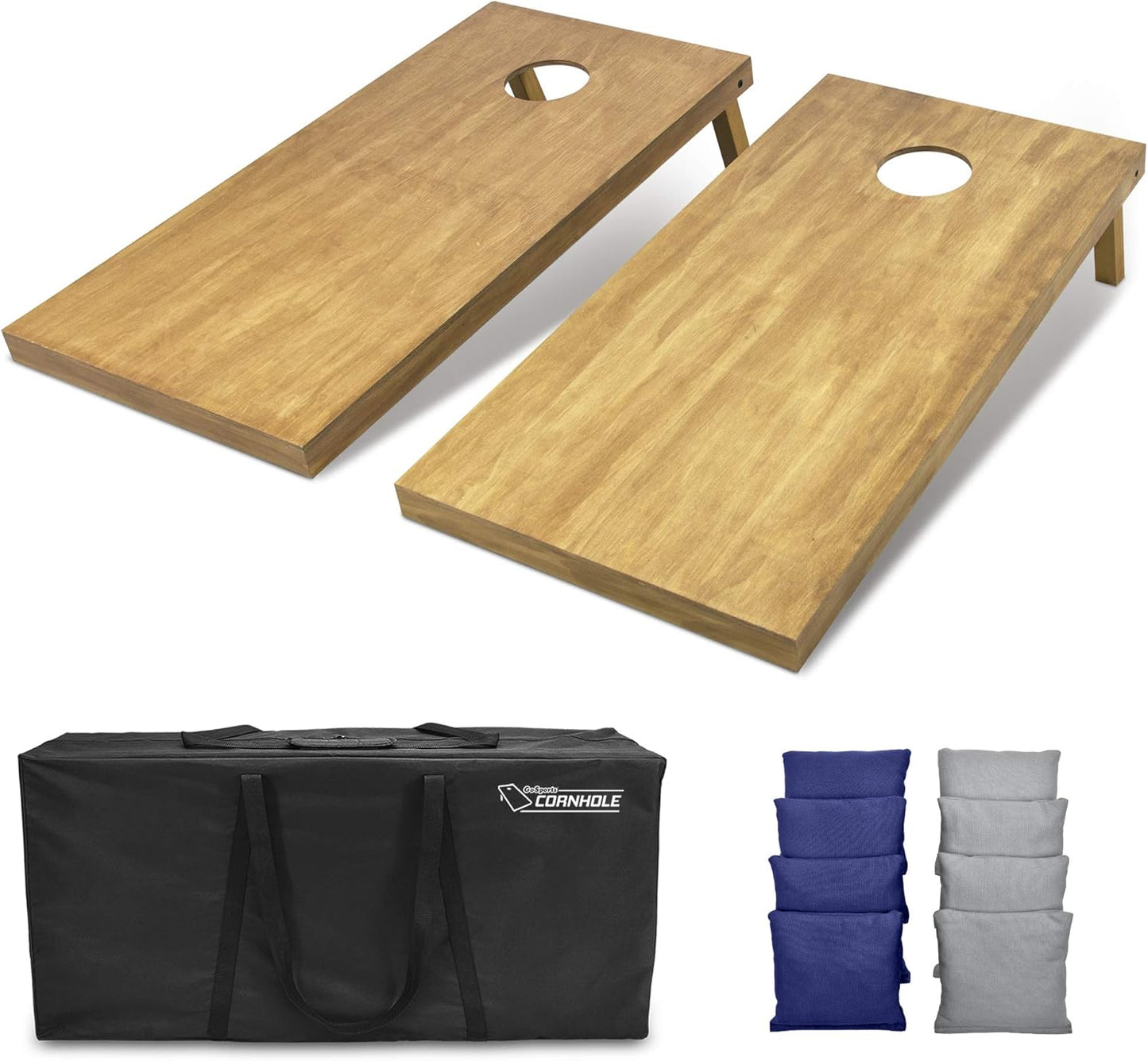 GoSports 4 ft x 2 ft Wooden Cornhole Boards Set for Fun
