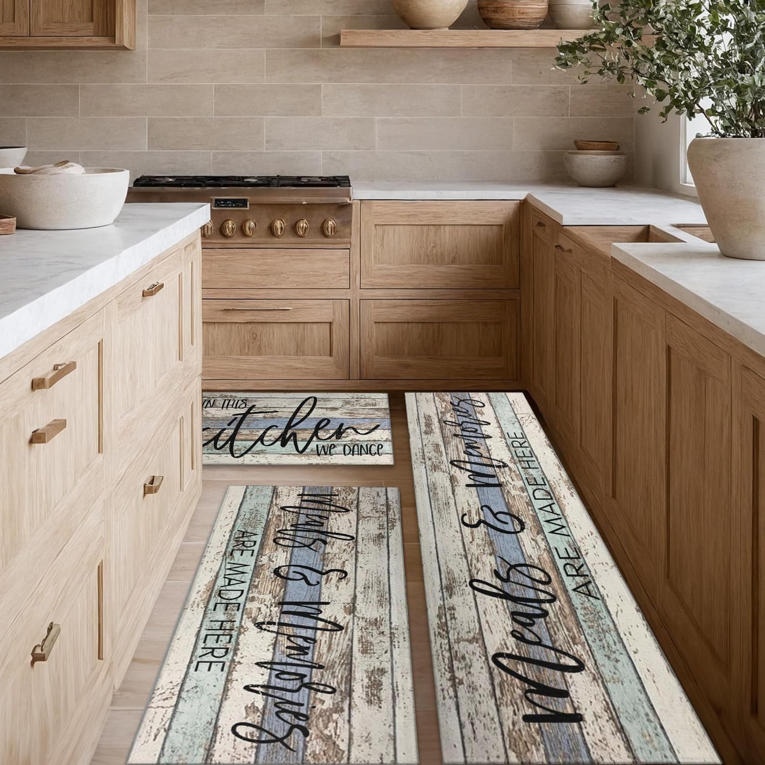 Non Slip Kitchen Rug Sets of 3 Piece for Stylish Decor