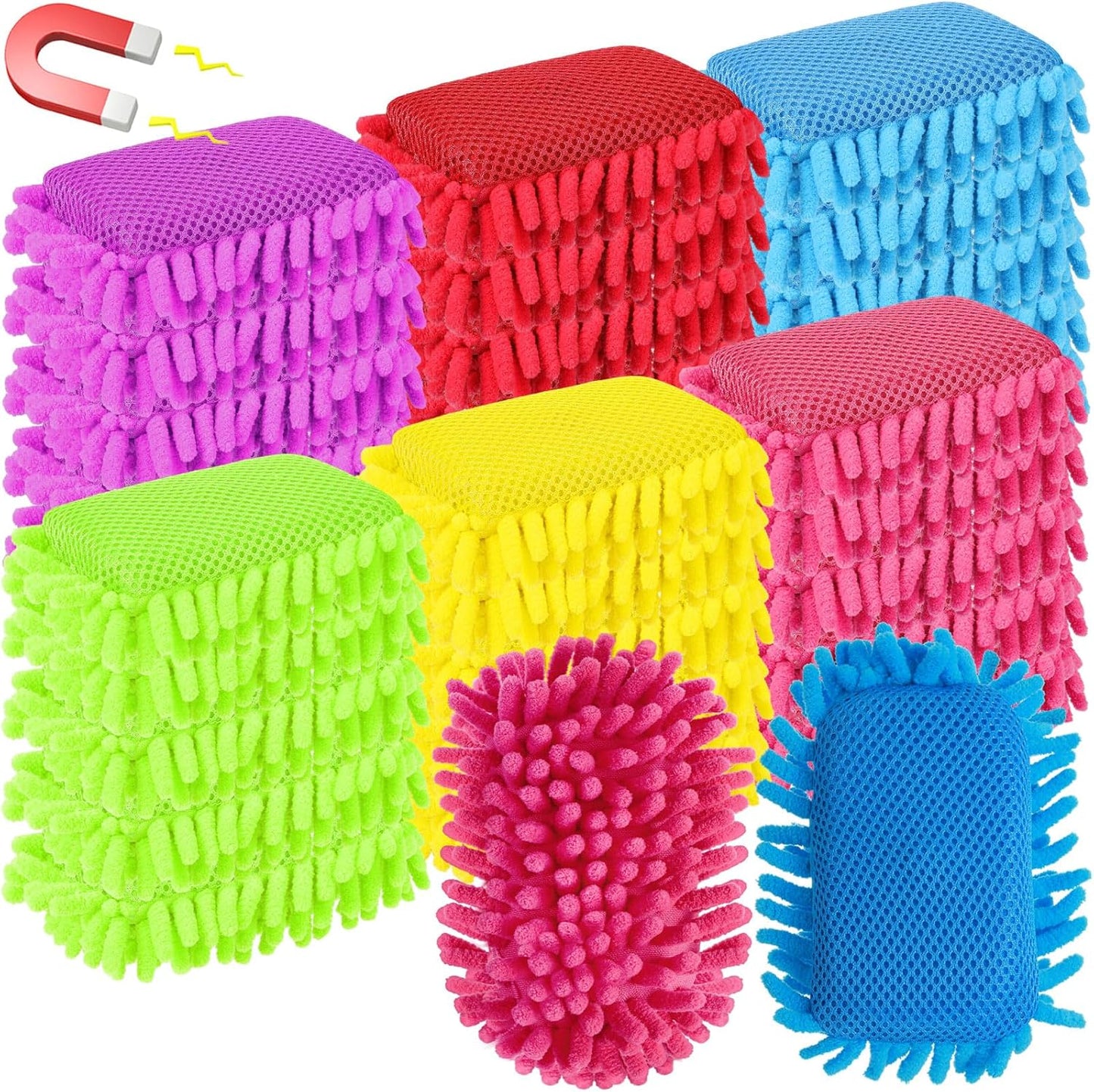 30 Pcs Microfiber Shag Dry Erasers for Whiteboard and Chalkboard