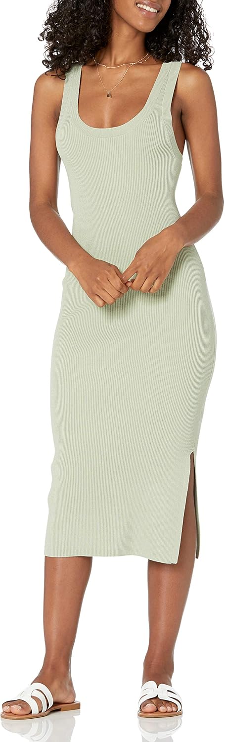 Yasmin Rib Midi Sweater Tank Dress for Effortless Style