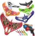 Airplane Launcher Toys 6 Pack with LED Lights - Outdoor Flying Fun