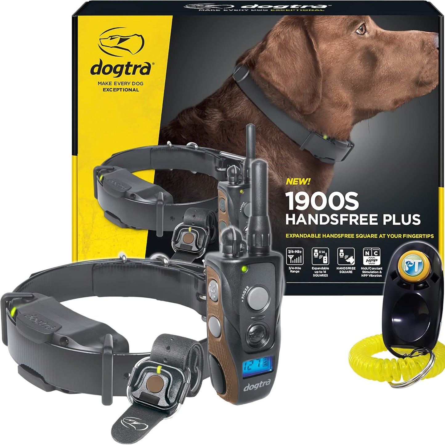 Dogtra 1900S HandsFree Plus Dog Training Collar for Large Dogs