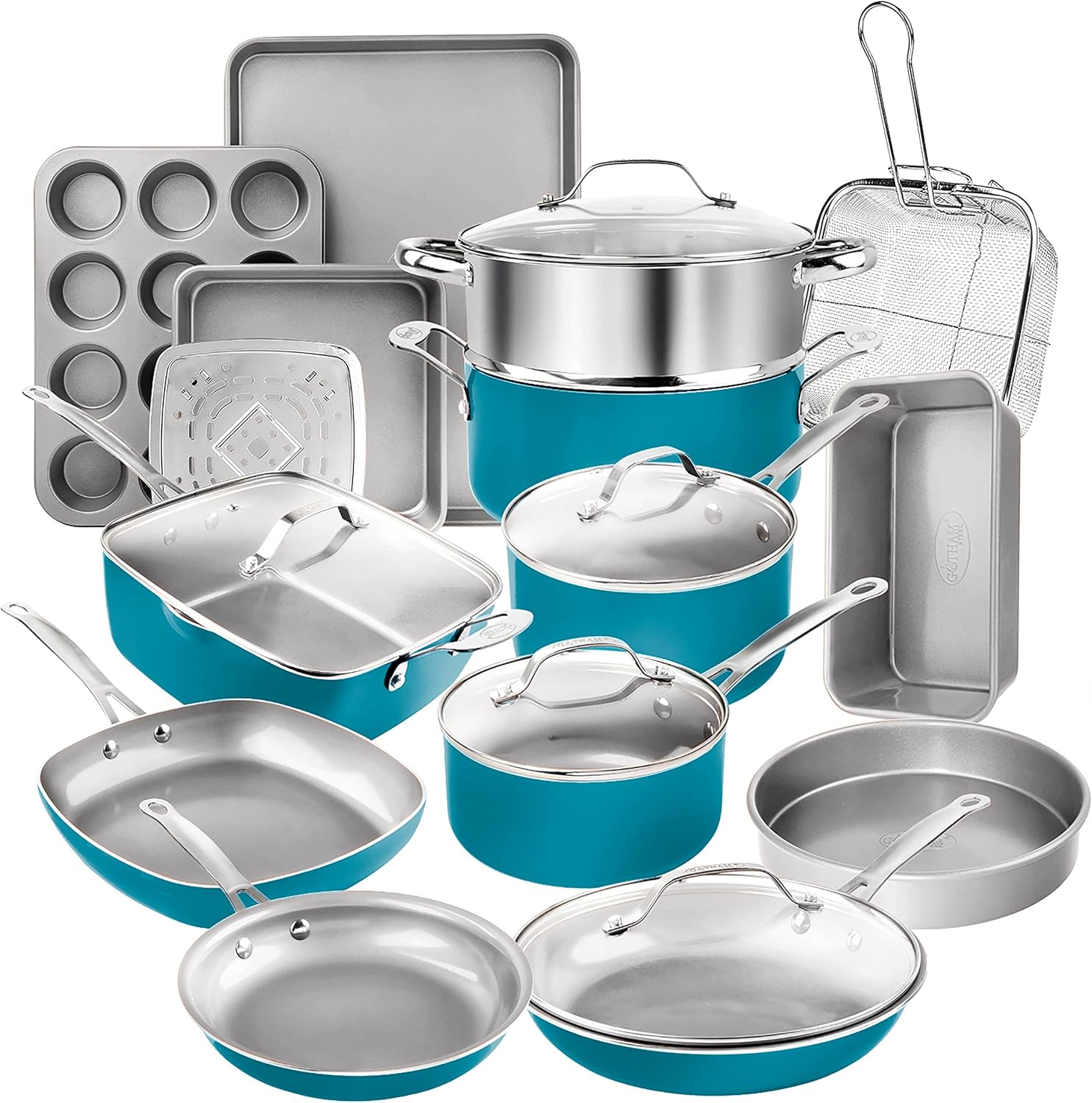 Gotham Steel 20 Piece Nonstick Cookware Set for Every Kitchen