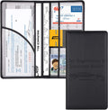 Car Registration and Insurance Holder Black PU Leather - Magnetic