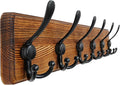 Dseap Coat Rack Wall Mounted 24in with 6 Triple Hooks - Heavy Duty